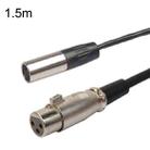 Xlrmini Caron Female To Mini Male Balancing Cable For 48V Sound Card Microphone Audio Cable, Length:1.5m - 1