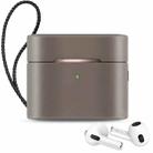 Wireless Earphone Protective Shell Leather Case Split Storage Box For Airpods 3(Gray) - 1