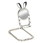 Metal Car Mobile Phone Folding Bracket Ring Buckle Paste Bracket,Style: Rabbit(Silver) - 1