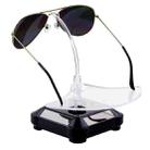 Solar 360 Degree Rotating Turntable Colorful Lights Glasses Display Stand(Black) - 1