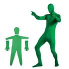 Photo Stretchy Body Green Screen Suit Video Chroma Key Tight Suit, Size: 160cm(Green Split) - 1