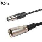 Xlrmini Caron Male To Mini Female Balancing Cable For 48V Sound Card Microphone Audio Cable, Length:0.5m - 1