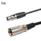 Xlrmini Caron Male To Mini Female Balancing Cable For 48V Sound Card Microphone Audio Cable, Length:1m - 1