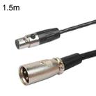 Xlrmini Caron Male To Mini Female Balancing Cable For 48V Sound Card Microphone Audio Cable, Length:1.5m - 1