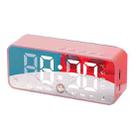 G50 AI Intelligent Voice Control Mini Mirror Alarm Bluetooth Speaker Support TF Card(Pink) - 1