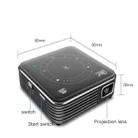 P11 4K HD DLP Mini 3D Projector 4G + 32G Smart Micro Convenient Projector, Style:AU Plug(Black) - 3