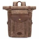 Outdoor Rucksack Retro Crazy Horse Leather Camera Backpack Waterproof School Bag(Coffee) - 1