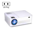 A65Pro 1920x1080P Voice Remote Control Projector Support Same-Screen With RJ45 Port, US Plug(White) - 1