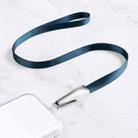 Power Vehicle Mobile Phone Anti-lost Lanyard With Patch,Style: Hanging Neck Model(Gem Blue) - 1
