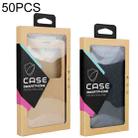50 PCS Kraft Paper Phone Case Leather Case Packaging Box, Size:   L 5.8-6.7 Inch(Black) - 1