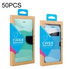 50 PCS Kraft Paper Phone Case Leather Case Packaging Box, Size:   L 5.8-6.7 Inch(Blue) - 1