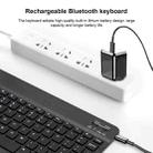 YS-001 9.7-10.1 Inch Tablets Phones Universal Mini Wireless Bluetooth Keyboard, Style:with Bluetooth Mouse + Leather Tablet Case(White) - 3