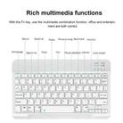 YS-001 9.7-10.1 Inch Tablets Phones Universal Mini Wireless Bluetooth Keyboard, Style:with Bluetooth Mouse + Leather Tablet Case(White) - 15