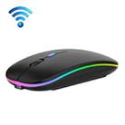 3 Keys RGB Backlit Silent Bluetooth Wireless Dual Mode Mouse(Black) - 1