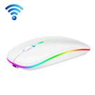 3 Keys RGB Backlit Silent Bluetooth Wireless Dual Mode Mouse(White) - 1