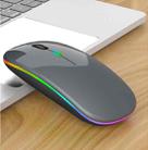 3 Keys RGB Backlit Silent Bluetooth Wireless Dual Mode Mouse (Grey) - 1