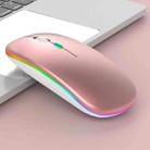 3 Keys RGB Backlit Silent Bluetooth Wireless Dual Mode Mouse (Rose Gold) - 1