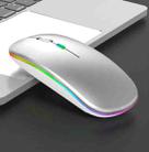 3 Keys RGB Backlit Silent Bluetooth Wireless Dual Mode Mouse (Silver) - 1
