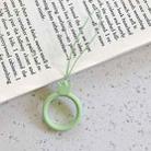 10pcs Crown Model Finger Ring Silicone Cell Phone Lanyard U Disk Rope(Matcha Green) - 1