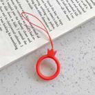 10pcs Crown Model Finger Ring Silicone Cell Phone Lanyard U Disk Rope(Red) - 1