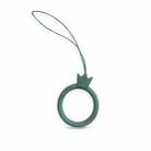 10pcs Crown Model Finger Ring Silicone Cell Phone Lanyard U Disk Rope(Dark Green) - 1