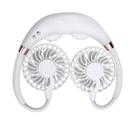 Lazy Portable Folding Massage Sports Mini Hanging Neck USB Charging Fan(White) - 1