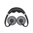 Lazy Portable Folding Massage Sports Mini Hanging Neck USB Charging Fan(Black) - 1