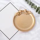 Vintage Resin Made Old Jewelry Earrings Tray Decorative Ornaments Photo Props, Style:Round(Gold) - 1