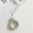 10pcs Pentagram Finger Ring Silicone Cell Phone Lanyard U Disk Rope(Matcha Green) - 1