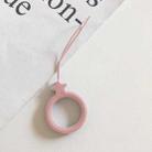 10pcs Pentagram Finger Ring Silicone Cell Phone Lanyard U Disk Rope(Sand Pink) - 1