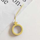 10pcs Pentagram Finger Ring Silicone Cell Phone Lanyard U Disk Rope(Lemon Yellow) - 1