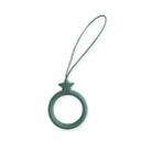 10pcs Pentagram Finger Ring Silicone Cell Phone Lanyard U Disk Rope(Dark Green) - 1