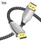 1m 1.4 Version DP Cable Gold-Plated Interface 8K High-Definition Display Computer Cable(Gray) - 1