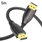 5m 1.4 Version DP Cable Gold-Plated Interface 8K High-Definition Display Computer Cable OD6.0MM 30AWG With Nylon Mesh(Black) - 1