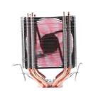 Desktop Computer 4 Copper Tube CPU Radiator Super Quiet Red Light 3-pin Single Fan - 1