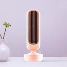 Retro Humidification Tower Fan USB Leafless Fan Water Cooling Spray Humidification Desktop Fan Cooler(Pink) - 1