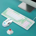 LANGTU GK102 Hot Plugs Red Shaft Backlight Mechanical Keyboard Mouse Set(Matcha Green) - 1