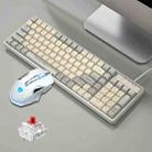 LANGTU GK102 Hot Plugs Red Shaft Backlight Mechanical Keyboard Mouse Set(Beige Knight) - 1
