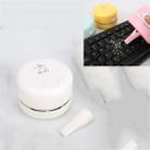 Handheld Desktop Vacuum Cleaner Mini Keyboard Student Eraser Desktop Cleaner Sweeper(Pearl White) - 1