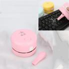 Handheld Desktop Vacuum Cleaner Mini Keyboard Student Eraser Desktop Cleaner Sweeper(Peach Powder) - 1