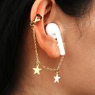 2 PCS For AirPods Wireless Earphone Anti-lost Earring Ear Chain(KC Gold) - 1