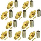 10pcs SMA Female Plug Connector Crimp For RG58 / LMR195 / RG142 / RG400 - 1