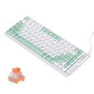 LANGTU GK85 85 Keys Gold Shaft Mechanical Wired Keyboard. Cable Length: 1.5m, Style:Glowing Version (Matcha Green) - 1