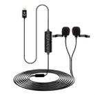 Capacitive Double Microphone Lavalier Microphone Live Game Eat Broadcast Small Microphone - 1