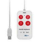 HK-4 4 Keys Custom PS Shortcut Keys Medical USB Keypad, Cable Length: 2m, Style:Without Anti-skid Stand - 1