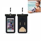 5 PCS  Suitable For Mobile Phones Under 6 Inches Mobile Phone Waterproof Bag With Armband And Compass(Black) - 1