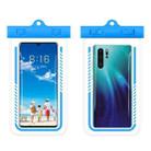 2PCS Diving Swimming Transparent TPU Mobile Phone Waterproof Case(Light Blue) - 1