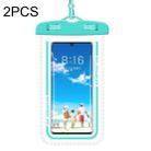 2 PCS Transparent Waterproof Cell Phone Case Swimming Cell Phone Bag Macaron Blue - 1