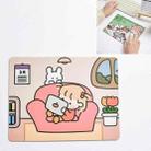5 PCS Creative Cute Cartoon Rabbit Girl Mouse Pad Laptop Student Mouse Pad(Sofa) - 1