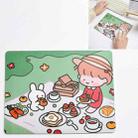 5 PCS Creative Cute Cartoon Rabbit Girl Mouse Pad Laptop Student Mouse Pad(Eating) - 1